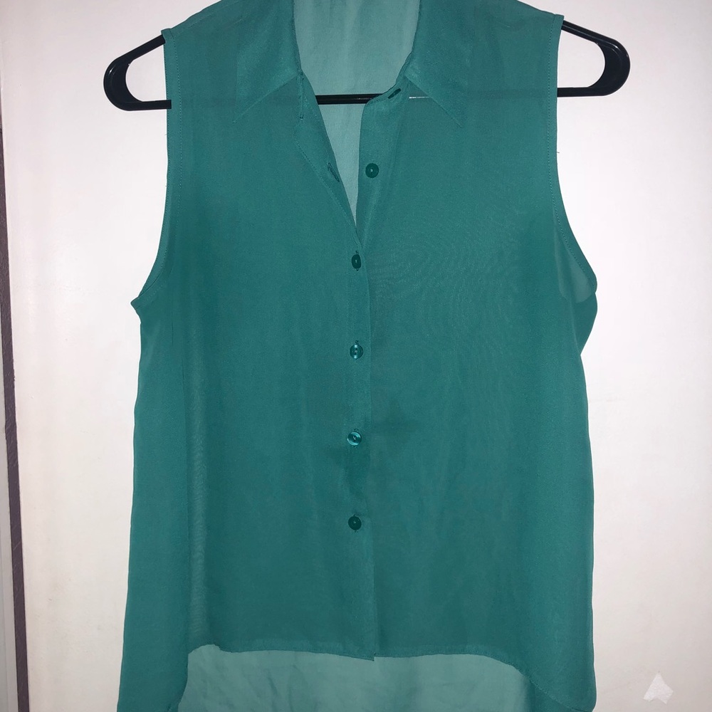 Turquoise High-Low Top